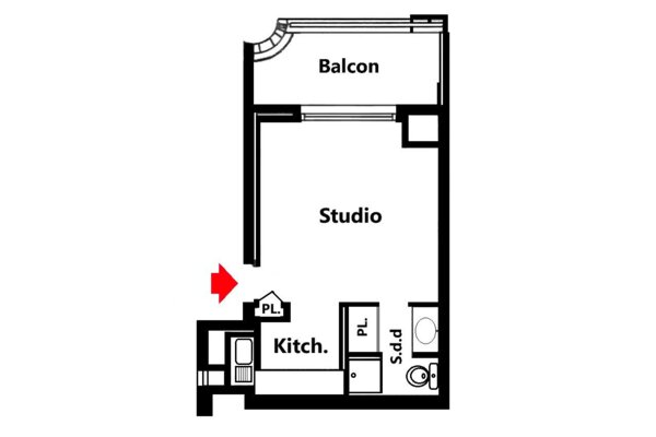 Studio - Garden House - immeuble avec concierge - Jardin Exotique