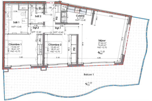 Nuovo appartamento di 3 vani - Grand Ida - Héméra - vista sul mare, sulla roccia e sui porti